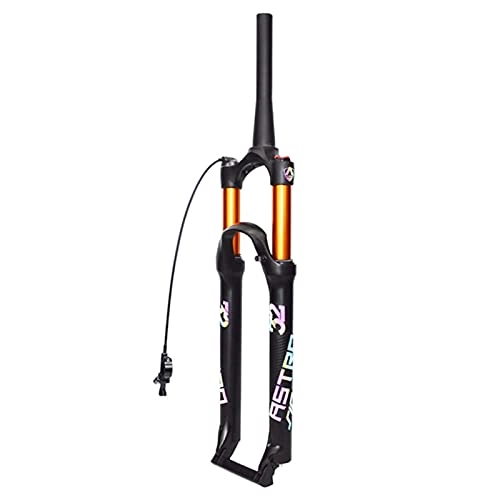 Mountain Bike Fork : LBBL Mountain Bicycle Front Fork MTB Bike Front Fork, Conical Tube Air Fork 29 Inch 27.5 Inch 26 Inch Shock Absorber Wire Control Air Fork Bicycle front fork (Color : A, Size : 27.5 inches)