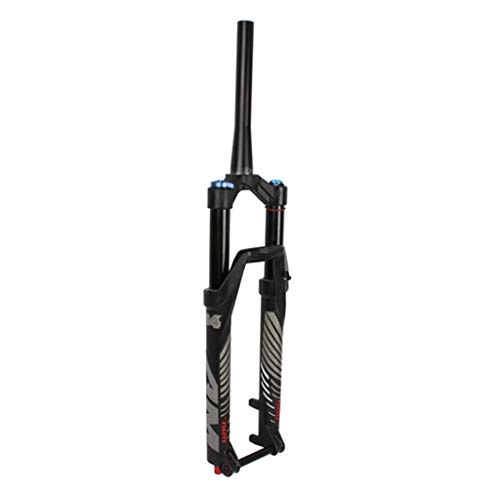 Mountain Bike Fork : LBBL Mountain Bike Front Fork, Conical Tube 26, 27.5, 29 InchesOil And Gas Mixing Damping Adjustment Shoulder Control Barrel Shaft Version Bicycle front fork (Size : 27.5 inches)