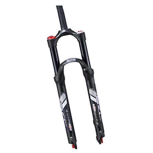 Mountain Bike Fork : LBBL Mountain Bike Front Fork, Straight Tube 26, 27.5 Inches Double Air Chamber Damping Adjustment Shoulder Contro A Column Brake Suspension Fork (Color : C, Size : 27.5 Inches)