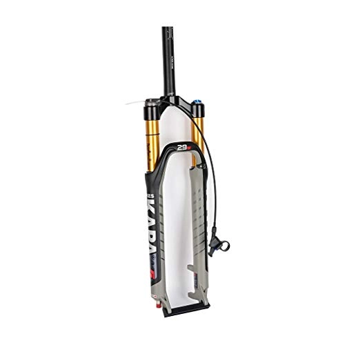 Mountain Bike Fork : LBBL Mountain Bike Front Fork, Straight Tube 29 Inches Air Fork Remote Lockout Damping Adjustment Stroke 100 Mm Disc Brake Bicycle Accessories Bike Front Fork