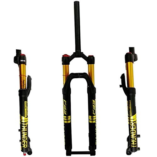Mountain Bike Fork : LCRAKON Mountain Bicycle Suspension Forks, MJH-B02 Air Suspension 27.5 / 29 inch MTB Bike Forks With Damping Rebound Adjustment 1-1 / 8" Magnesium Alloy 15 * 100mm Axle Disc Brake Travel 120mm
