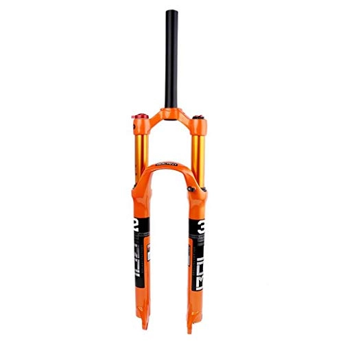 Mountain Bike Fork : LDDLDG 26 / 27.5 / 29 inch MTB Bicycle Magnesium Alloy Suspension Fork, Tapered Steerer and Straight Steerer Front Fork Shoulder control (Color : Straight-manual, Size : 27.5 inch)