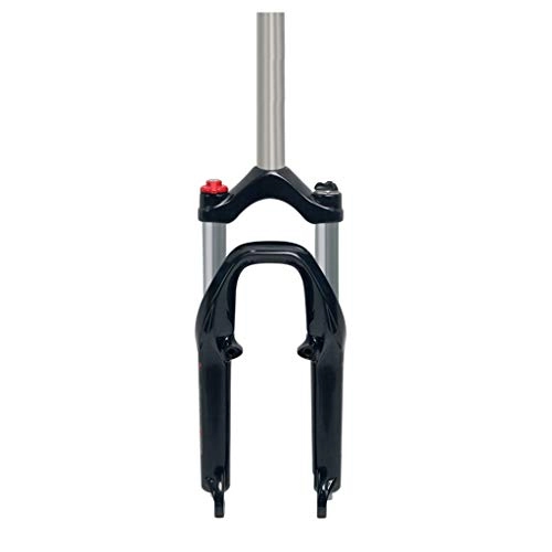 Mountain Bike Fork : LDG 20" Suspension Fork, 28.6mm Aluminum Alloy Disc Brake Shoulder Control Damping Adjustment Cone Tube 1-1 / 8" Travel 100mm (Size : 20inch)
