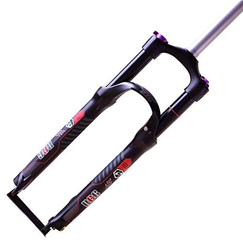 Mountain Bike Fork : LDG Shoulder Control Front Fork, 26 / 27.5 Inches Disc Brake Mountain Bike Suspension Front Fork Alloy Bike Forks (color : BLACK, Size : 27.5inch)