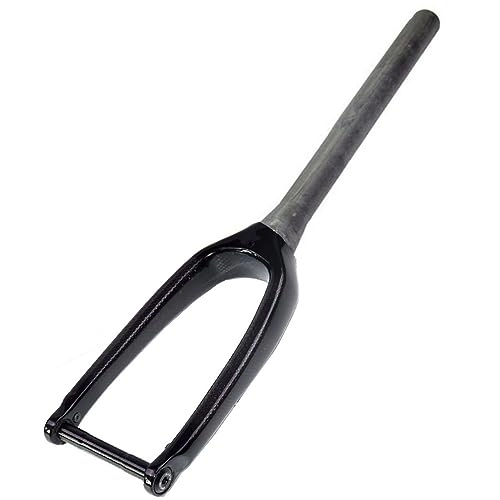 Mountain Bike Fork : LHHL 16 / 20”Mountain Bike Carbon Fiber Rigid Forks BMX 1-1 / 8”Tapered Front Fork Disc Brake / C Brake Ultralight MTB Bicycle Fork 15x100mm Thru Axle (Color : Black-Glossy, Size : 16")