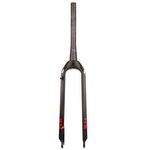 Mountain Bike Fork : LHHL 26 / 27.5'' Full Carbon Fiber MTB Rigid Fork 9x100mm QR Ultralight Mountain Bike Front Forks 1-1 / 8" 39.8MM Threadless Tapered Tube Disc Brake Bicycle Fork (Color : Black, Size : 26")