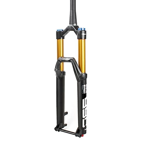 Mountain Bike Fork : LHHL 27.5 / 29 Inch MTB Air Suspension Fork Thru Axle 15x110mm Bike Front Fork Travel 130mm Mountain Bike Magnesium Alloy Fork Tapered Tube Damping Adjustment (Color : Manual, Size : 29 inch)