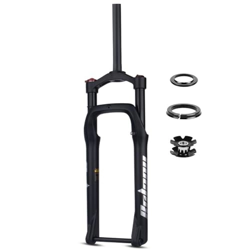 Mountain Bike Fork : LHHL Fat Bike Fork 26 Inch Disc Brake 1-1 / 8" Straight BMX Air Suspension Forks QR 135mm For 4.0 Tire E-Bike Front Fork MTB 115mm Travel Fit Snow Beach Bicycle XC