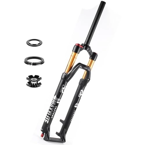 Mountain Bike Fork : LHHL Mountain Bike Front Fork 26 / 27.5 / 29 Inch Disc Brake MTB Air Suspension Fork 1-1 / 8" Threadless Straight Tube 90mm Travel Damping Manual Lockout Bicycle Forks (Color : Black, Size : 29inch)