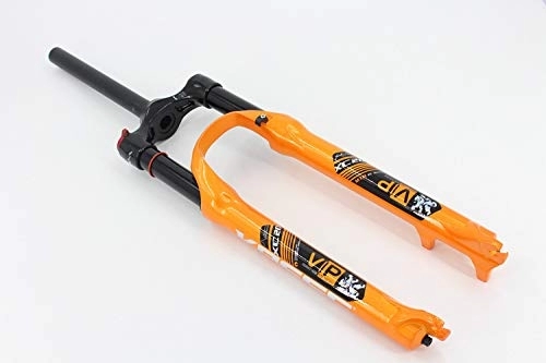 Mountain Bike Fork : LIANG Mountain Bike Air Fork 26 Inch 27.5 Inch 29 Inch Bicycle Front Fork Shoulder Control Lock Black Inner Tube Shock Absorber Front Fork 26 inch shoulder control Orange