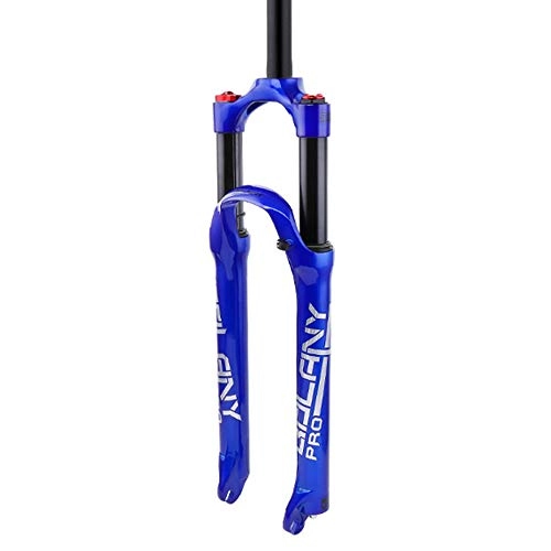 Mountain Bike Fork : LIANG Suspension Forks 26 Inch Bike Bicycle Front Fork, Shoulder Control Mtb Straight Tube Aluminum Alloy Shock Absorber Travel: 100mm 29inch blue