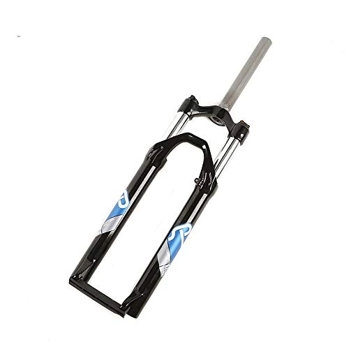 Mountain Bike Fork : LIDAUTO 27.5" Mountain Bike Fork Air Pressure Shock Absorber Aluminum Alloy MTB Disc Brake Control Adjustable Lockable, blue