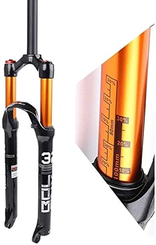 Mountain Bike Fork : LIMQ Bicycle Suspension Fork 26 27.5 29 Inch MTB Air Fork Straight 1-1 / 8" disc Brake QR Wheel Hand Control Remote Control Bicycle Shock Absorber, A-Black-26in