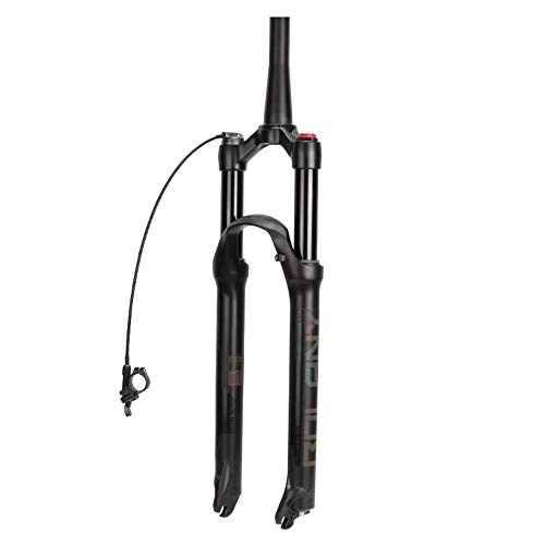 Mountain Bike Fork : LIMQ Bike Suspension Fork 26 Inch 27.5 Inch 29 Inch Alloy Tapered Air Fork Remote Lock, Black-29INCH