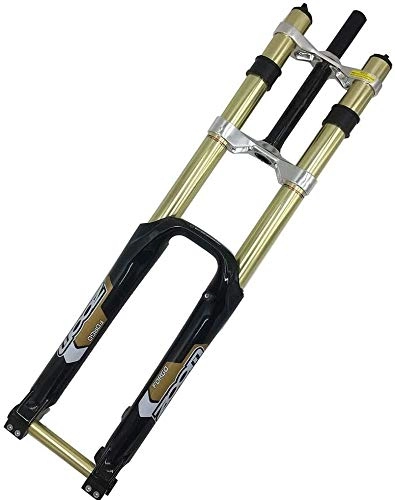 Mountain Bike Fork : LIMQ Mountain Bike AM Suspension Fork 26 Inch Double Shoulder DH Bicycle Front Fork Disc Brakes MTB Downhill Front Fork With Damping