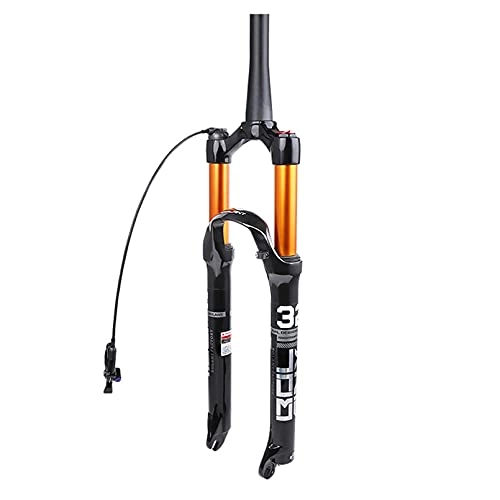 Mountain Bike Fork : LIZCG Travel 120mm Mountain Bike Front Fork 26 27.5 29 Inch Air Fork Suspension Damping Air Pressure Front Fork Bicycle Accessories, Tapered Tube(RL), 29in