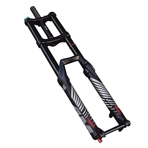 Mountain Bike Fork : LJP Bicycle Fork Double Shoulder Fork 27.5 29 Air Suspension 15mm Thru Axis 140 Travel MTB AM DH Mountain Bicycle Oil and Gas Fork (Color : 27.5 inch)