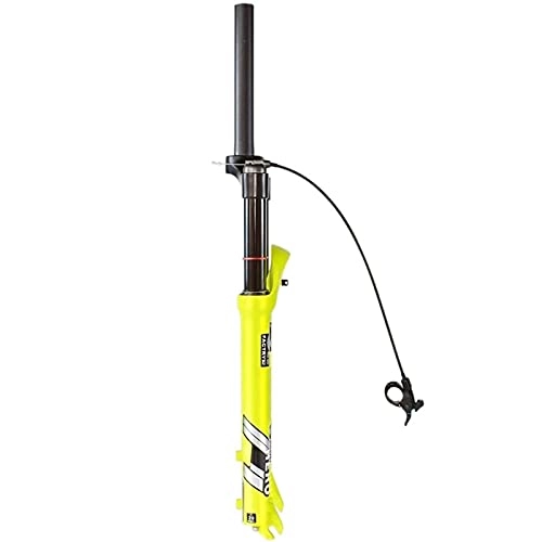 Mountain Bike Fork : LLGHT Bicycle Front Fork MTB Bike Suspension Fork 26 27.5 29 Inch Travel 110mm Mountainbike Fork Bicycle Air Fork Disc Brake Manual / Remote Lockout Yellow (Color : Straight RL, Size : 26inch)