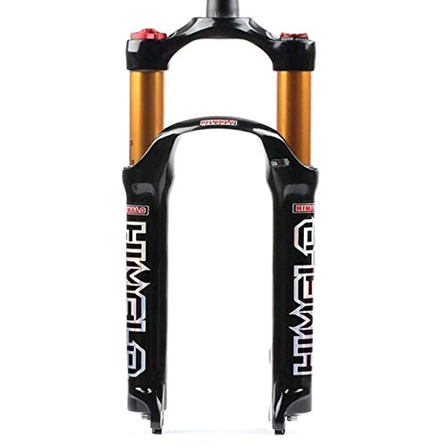 Mountain Bike Fork : LLGHT Bike Front Fork MTB Air Bike Suspension Fork 26 / 27.5 / 29 Inch Magnesium Alloy Bicycle Front Fork Straight 1-1 / 8" QR Wheel 1720g (Color : A-Bright, Size : 27.5inch)