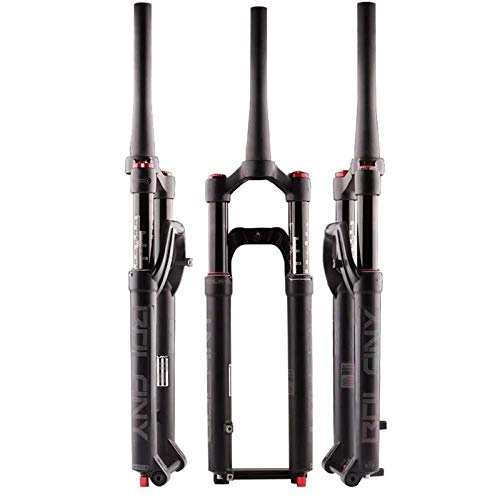Mountain Bike Fork : LLGHT MTB Bike Front Fork 26 / 27.5 / 29 Inch Bicycle Suspension Fork Air Damping Magnesium Alloy Disc Brake Bike Straight 1-1 / 2" HL Travel 105mm Thru Axle 15mm for DH / AM / FR / XC (Size : 27.5inch)