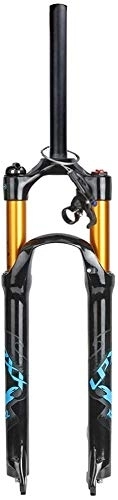 Mountain Bike Fork : Lloow Unisex mountain bikes suspension fork, black, 26 27.5 29 inch MTB air fork spring travel 120mm cycling suspensions, Tapered Remote, 26 inch