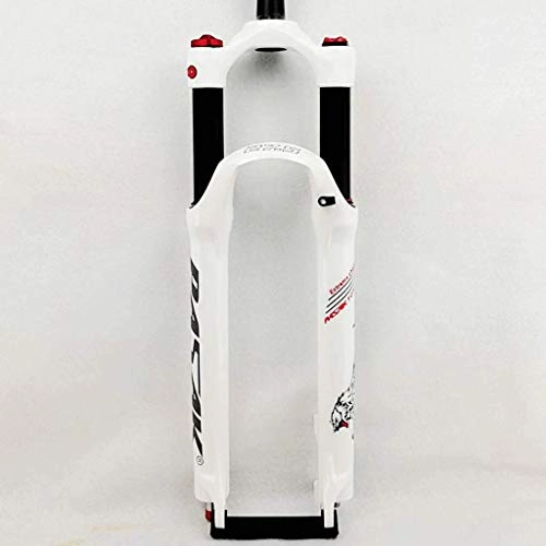Mountain Bike Fork : Lsqdwy 26 / 27.5 / 29 Inch Mountain Bike Air Pressure Suspension Fork Gas Fork Shoulder Control Remote Control Damping Turtle Free Of Charge (Color : White, Size : 29)
