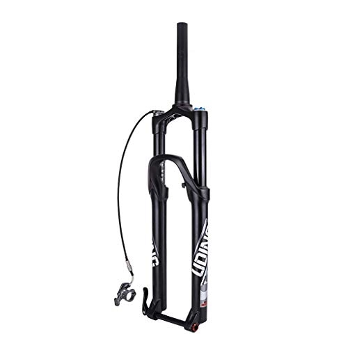 Mountain Bike Fork : Lsqdwy Bicycle Front Fork, 29 Inch Conical Tube Mountain Bike Barrel Axle Front Fork Damping Air Shock Stroke 120 Mm Remote Lockout Disc Brake Air Pressure Bicycle Forks