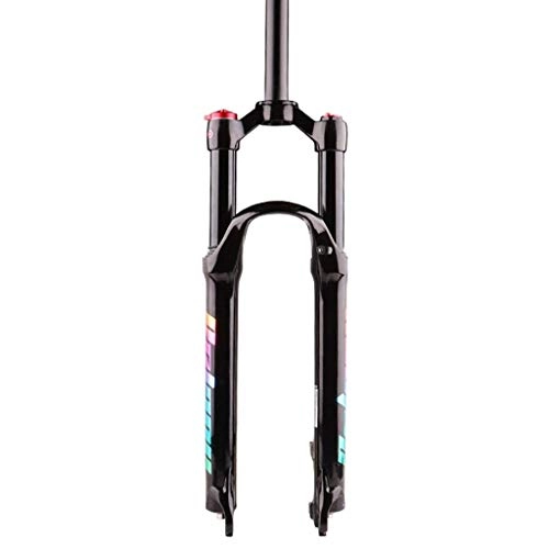 Mountain Bike Fork : Lsqdwy Suspension Mountain Bike Forks, Air Suspension Fork Double Shoulder Control Straight Tube 26, 27.5, 29 Inches Air Shock Absorber Bicycle Disc Brake Travel 105mm MTB Horquilla
