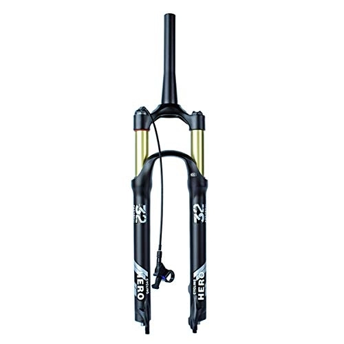 Mountain Bike Fork : LSRRYD 26 / 27.5 / 29 Er Bicycle Fork Travel 100mm MTB Air Suspension 1-1 / 8" Straight QR 9mm Manual Lockout XC AM Ultralight Mountain Bike Front Fork (Color : Cone RL, Size : 29in)