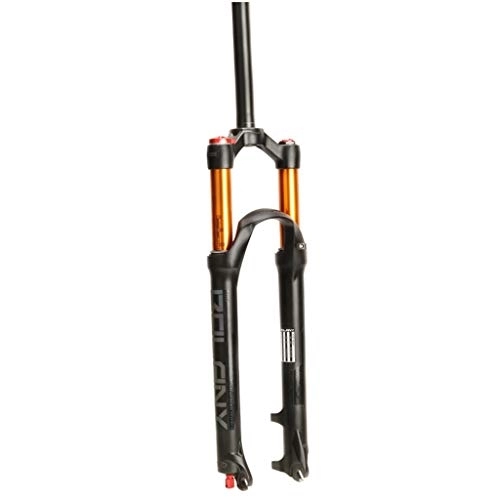 Mountain Bike Fork : LSRRYD Cycling Suspension Mountain Bike Air Fork 26" 27.5" 29" Bicycle Suspension Fork MTB Remote Lock Out Damping Adjustment 1-1 / 8" Travel 100mm Black Gold (Color : C, Size : 29inch)