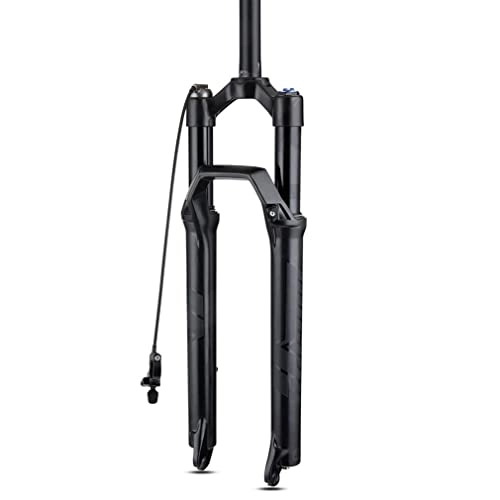 Mountain Bike Fork : LSRRYD MTB 26 / 27.5 / 29 Air Suspension Forks 1-1 / 8 Mountain Bike Fork Bicycle Shock Front Fork Disc Brake 9mm QR 100mm Travel Damping Adjust HL / RL 1650g (Color : Black RL, Size : 26'')
