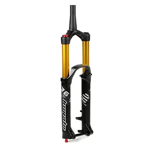 Mountain Bike Fork : LSRRYD MTB 26 / 27.5 / 29 Inch Air Suspension Fork Downhill Disc Brake 1-1 / 2 Mountain Bike Suspension Forks With Damping 160mm Travel 15mm Thru Axle Manual HL Unisex 2300g (Color : Gold, Size : 29'')