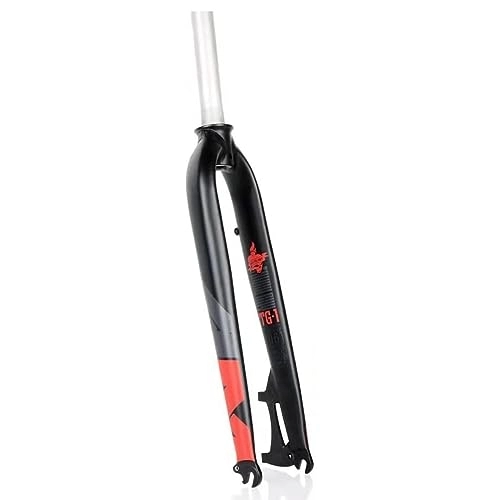 Mountain Bike Fork : LUXXA 26 27.5 29 Inch Mountain Bike Fork, Adjustable Damping System with 100mm Travel, 9mm Axle, Black Red-29