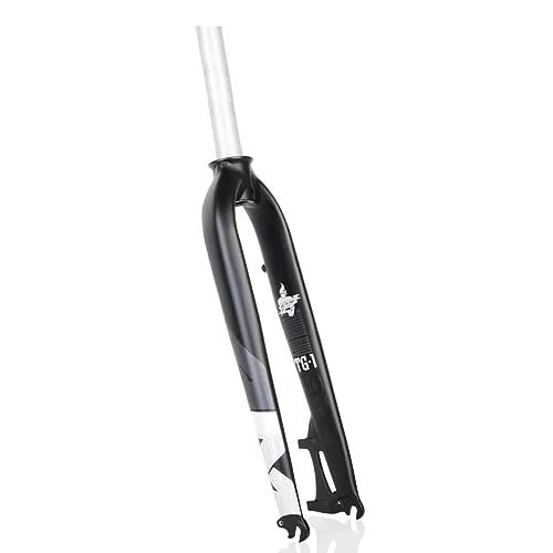 Mountain Bike Fork : LUXXA 26 27.5 29 Inch Mountain Bike Fork, Adjustable Damping System with 100mm Travel, 9mm Axle, Black White-26