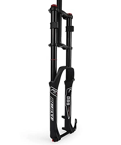 Mountain Bike Fork : LUXXA 26 27.5 29 Inch Mountain Bike Fork, Adjustable Damping System with 100mm Travel, 9mm Axle, Noir-26inch