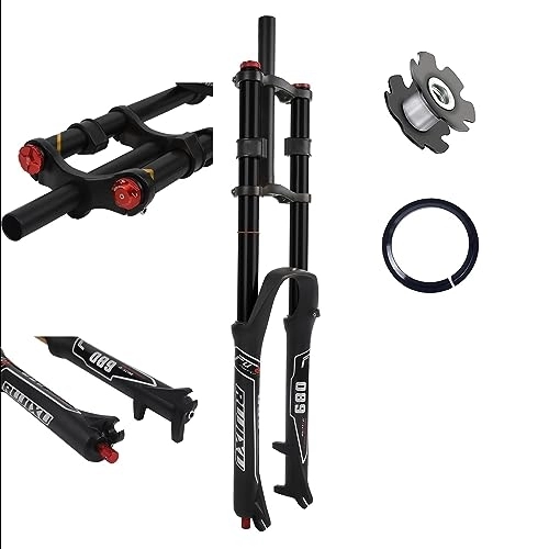 Mountain Bike Fork : LUXXA 26 27.5 29 Inch Mountain Bike Fork, Adjustable Damping System with 100mm Travel, 9mm Axle, Noir-29