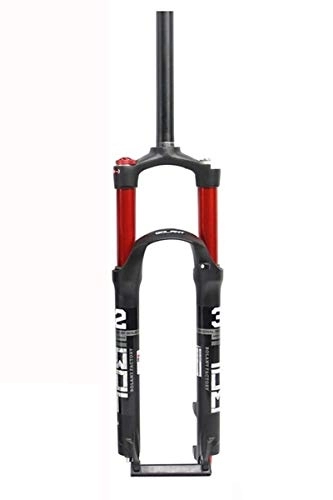 Mountain Bike Fork : LUXXA 26 27.5 29 Inch Mountain Bike Fork, Adjustable Damping System with 100mm Travel, 9mm Axle, Red-29