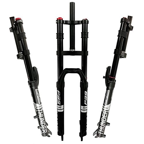 Mountain Bike Fork : LUXXA Mountain bike fork, with adjustable damping system, suitable for mountain bike / XC / ATV, Argent-27.5