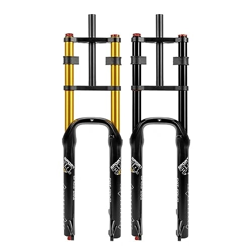 Mountain Bike Fork : LUXXA Mountain bike fork, with adjustable damping system, suitable for mountain bike / XC / ATV, Noir-26