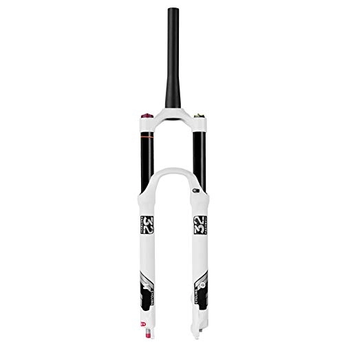 Mountain Bike Fork : LvTu 26 27.5 29 Inch Mountain Bike Suspension Fork, Magnesium Alloy 9mm QR MTB Bike Front Fork with Rebound Adjustment 140mm Travel (Color : Tapered Manual Lock, Size : 27.5 inch)