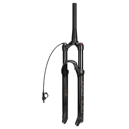 Mountain Bike Fork : LvTu 26 27.5 29 MTB Suspension Fork, Straight / Tapered Tube QR 9mm Travel 120mm Mountain Bike Forks (Manual Lockout / Remote Lockout) (Color : D, Size : 29 inch)