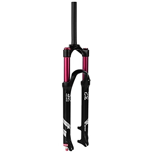 Mountain Bike Fork : LvTu Bicycle MTB Suspension Fork 26 27.5 29 Inch, Ultralight Alloy Mountain Bike Air Fork Travel 140mm Straight / Tapered Tube for 1.5-2.45" Tires (Color : Straight Manual Lock out, Size : 27.5 inch)