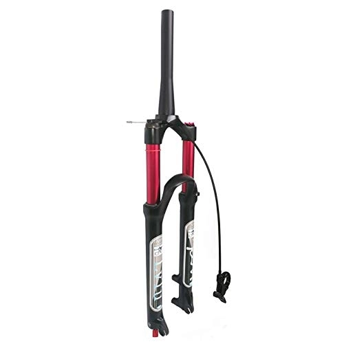 Mountain Bike Fork : LvTu Bike MTB Air Front Fork 26 / 27.5 / 29 Inch, 1-1 / 8" 140L-QR-9x100mm Ultralight Magnesium Alloy Mountain Bicycle Suspension Forks (Color : Tapered Remote lockout, Size : 29")