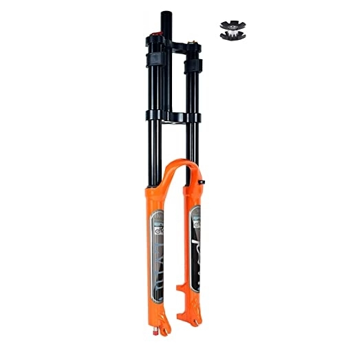 Mountain Bike Fork : LvTu Mountain Bike Front Fork 26 27.5 29 Inch DH Downhill Air Suspension Shock Absorber Travel 180mm Ultralight Double Shoulder Rebound Adjust With Lockout Function (Size : 26 inch)