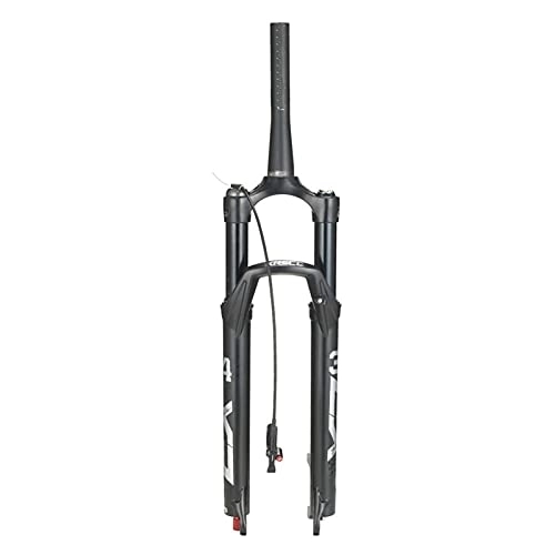 Mountain Bike Fork : LvTu Mountain Bike Front Forks 26 27.5 29 Inch, 120mm Travel 1-1 / 8" Lightweight Disc Brake Bicycle Suspension Fork Air for 1.5-2.45" Tires (Color : Tapered Remote lockout, Size : 26inch)