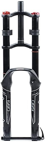 Mountain Bike Fork : LXNQG Bicycle Front Forks Downhill Fork 26 / 27.5 / 29 Inch Ultralight Mountain Bike Suspension Fork Air Shock 130mm Disc Brake Bicycle Front Fork (Color : AIR OPEN, Size : 26in)