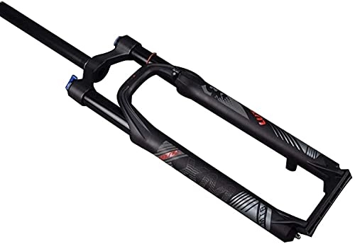 Mountain Bike Fork : LXNQG Mountain Bike Air Suspension Front Fork 26 27.5 29 Inch 120mm Travel Rebound Adjust Ultralight Bicycle Forks Thru Axle 15 * 110mm (Color : Straight pipe HL-A, Size : 27.5in)