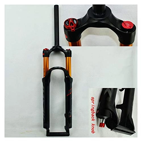 Mountain Bike Fork : lxxiulirzeu Bicycle Air Fork 26" 27.5" 29inch ER 1-1 / 8“”MTB Mountain Bike Suspension Fork Air Resilience Oil Damping Line Lock For Over (Color : 26HL matte spring)