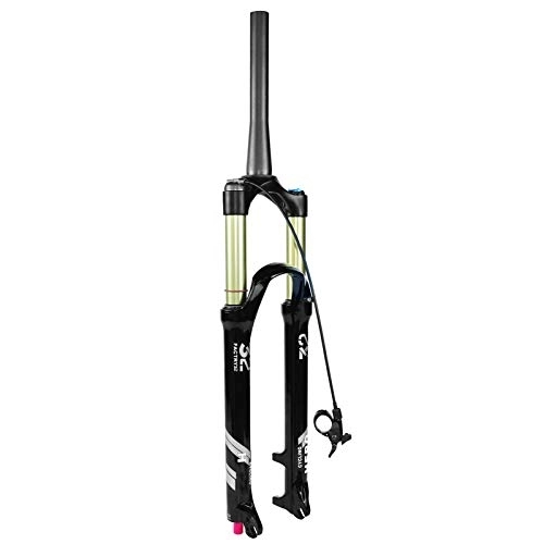 Mountain Bike Fork : LYYCX 26 27.5 29 Inch MTB Bicycle Fork, Ultralight Travel 120mm 9mm QR Air Suspension Fork Front Shock Absorber (Color : Tapered Remote Lockout, Size : 29 inch)