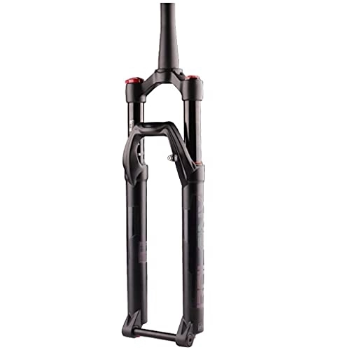 Mountain Bike Fork : LYYCX 27.5 / 29 Inch Magnesium Alloy Mountain Bike Front Forks, Rebound Adjustment Air Suspension Front Fork 130mm Travel 15mm Axle Disc Brake Matte Black (Size : 27.5inches)